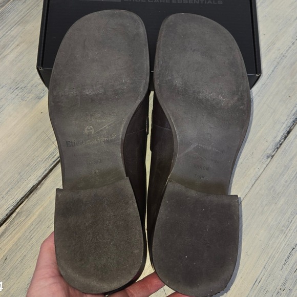 Etienne Aigner Dark Brown Leather Tassel Loafer Shoes Women Size 7.5 - Picture 5 of 5